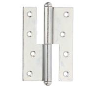 Alberts 849863 Paumelle universelle | utilisable à gauche ou à droite | galvanisé Sendzimir | 120 x 88 mm | kit de 10