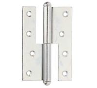 Alberts 849870 Paumelle universelle | utilisable à gauche ou à droite | galvanisé Sendzimir | 120 x 88 mm | kit de 10