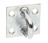 Alberts 851415 Anneau sur platine | électro-galvanisé, passivé à couche épaisse | 37 x 37 mm | kit de 25