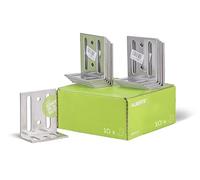 Alberts 851835 Équerre réglable | avec trou oblong | acier inoxydable | 35 x 75 x 65 mm | kit de 10