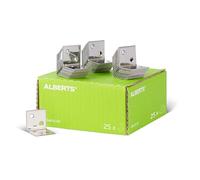 Alberts 851842 Équerre large | acier inoxydable | 30 x 30 x 30 mm | kit de 25