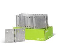 Alberts 852047 Charnière | large | acier inoxydable | 81 x 128 mm | kit de 20