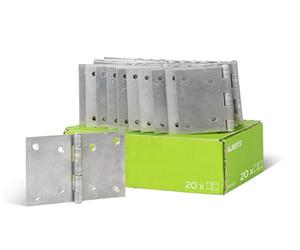 Alberts 852047 Charnière | large | acier inoxydable | 81 x 128 mm | kit de 20