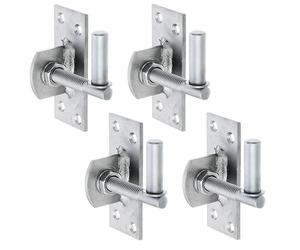 Alberts 852221 Gond à visser | réglable de 20 mm | acier inoxydable | cote axe Ø13 mm | platine 100 x 40 mm | kit de 4