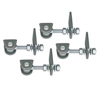Alberts 852368 Torband | pour ouverture à 180° | version courte | vis et écrous galvanisés à chaud, boulons et goupille en acier inoxydable | filetage M20 | kit de 4