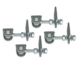 Alberts 852368 Torband | pour ouverture à 180° | version courte | vis et écrous galvanisés à chaud, boulons et goupille en acier inoxydable | filetage M20 | kit de 4