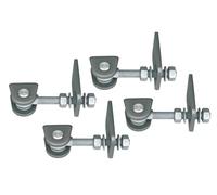 Alberts 852375 Torband | pour ouverture à 180° | version courte | vis et écrous galvanisés à chaud, boulons et goupille en acier inoxydable | filetage M24 | kit de 4
