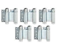 Alberts 852535 Paumelle de porte va-et-vient | galvanisée, en bleu | hauteur 76 mm | kit de 5