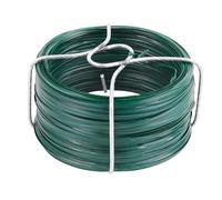 Alberts 854102 Câble de ligature | plastifié, en vert | longueur 50 m | câble Ø 0,4 mm | kit de 10