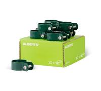 Alberts 855345 Collier pour étançons | galvanisé, plastifié, en vert | Ø du collier 38 mm | kit de 10