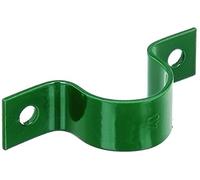 Alberts 855390 Collier de tube | pour la fixation des piquets de clôture aux murs | galvanisé, plastifié, vert | pour poteau Ø 38 mm | kit de 10