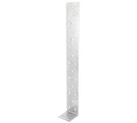 Alberts 855734 Ancrage en acier plat pour béton | galvanisé sendzimir | 285 x 40 x 40 mm | kit de 10