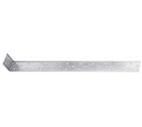 Alberts 855758 Ancrage en acier plat pour béton | galvanisé sendzimir | 400 x 40 x 40 mm | kit de 10