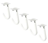 Alberts 855994 Crochet range-vélo | coudé | avec matériel de fixation | galvanisé en bleu | profondeur du crochet 90 mm | hauteur 115 mm | kit de 5