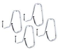 Alberts 856007 Crochet mural | au choix dans différents modèles | double angle | galvanisé, en bleu | diamètre Ø18 mm | 165 x 250 x 130 mm | kit de 4