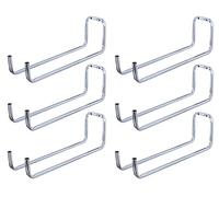 Alberts 856205 Crochet mural | au choix dans différents modèles | double angle | galvanisé, en bleu | diamètre Ø12 mm | 120 x 330 x 90 mm | kit de 6