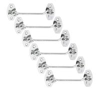 Alberts 857332 Crochet contrevent | avec platines d'angle ou œillets sur les platines | électro-galvanisé, passivé à couche épaisse | longueur 100 mm | crochet Ø 5,2 mm | kit de 6