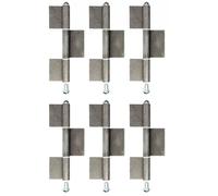 Alberts 858285 Paumelle longue à souder | Type KO8 | acier | hauteur 260 mm | diamètre Ø 16 mm | kit de 6