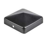 Alberts 858520 Capuchon pour poteau en bois | forme plate | noir | 70 x 70 mm | kit de 10