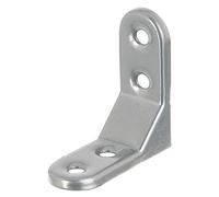 Alberts 858575 Équerre décorative | emboutie | plastifiée, en gris aluminium | 50 x 50 x 20 mm | kit de 20