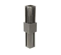 Alberts 859824 Raccord XD pour tubes carrés | droit | plastique, en noir | 20 x 20 x 1,5 mm | kit de 10