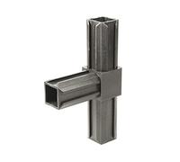 Alberts 859848 Raccord XD pour tubes carrés | pièce en T | plastique, en noir | 20 x 20 x 1,5 mm | kit de 10