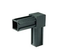 Alberts 859916 Raccord XD pour tubes carrés | 90° | plastique, en noir | 30 x 30 x 2,0 mm | kit de 10