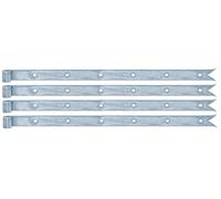 Alberts 862565 Paumelle de volet | en différents modèles | électro-galvanisé bleu | rouleau Ø16 mm | dimensions 1000 x 40 mm | kit de 4
