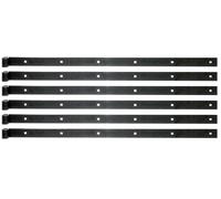 Alberts 862695 Paumelle de magasin | en différents modèles | noir | rouleau Ø14 mm | taille 800 x 35 mm | kit de 6