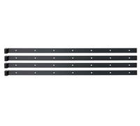 Alberts 862701 Paumelle de magasin | en différents modèles | noir | rouleau Ø14 mm | taille 1000 x 40 mm | kit de 4