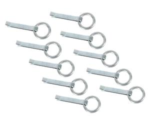 Alberts 863647 Lot de 10 anneaux de fixation galvanisés bleus pour montage mural 170 mm x 65 mm