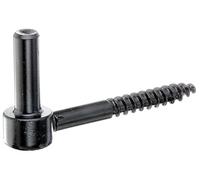Alberts 863876 Gond à visser | crochet en J, avec filetage coupé | laque noire pour immersion | cote axe Ø12 mm | longueur 105 mm | kit de 10