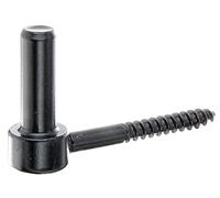 Alberts 863890 Gond à visser | crochet en J, avec filetage coupé | laque noire pour immersion | cote axe Ø16 mm | longueur 110 mm | kit de 10