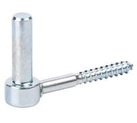 Alberts 863968 Gond à visser | crochet en J, avec filetage coupé | galvanisé, en bleu | cote axe Ø14 mm | longueur 105 mm | kit de 10
