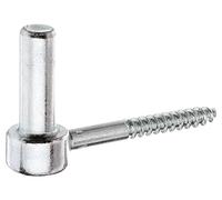 Alberts 863975 Gond à visser | crochet en J, avec filetage coupé | électro-galvanisé, passivé à couche épaisse | cote axe Ø16 mm | longueur 110 mm | kit de 10