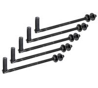 Alberts 864040 Gond à visser | crochet DI, pour poteaux | laque noire pour immersion | cote axe Ø16 mm | longueur 290 mm | kit de 5