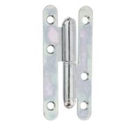 Alberts 865399 Paumelle universelle type Paris | utilisable à gauche ou à droite | galvanisé bleu | 95 x 45 mm | kit de 12