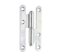 Alberts 865405 Paumelle universelle type Paris | utilisable à gauche ou à droite | galvanisé bleu | 110 x 55 mm | kit de 12