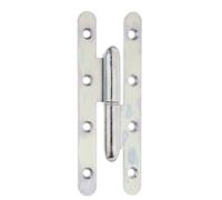 Alberts 865412 Paumelle universelle type Paris | utilisable à gauche ou à droite | galvanisé bleu | 140 x 55 mm | kit de 12