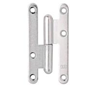 Alberts 865429 Paumelle universelle type Paris | utilisable à gauche ou à droite | galvanisé bleu | 80 x 40 mm | kit de 12