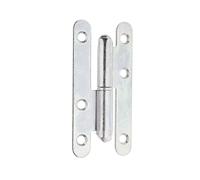 Alberts 865436 Paumelle universelle type Paris | utilisable à gauche ou à droite | galvanisé bleu | 95 x 45 mm | kit de 12