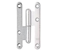 Alberts 865443 Paumelle universelle type Paris | utilisable à gauche ou à droite | galvanisé bleu | 110 x 55 mm | kit de 12