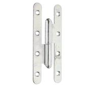 Alberts 865450 Paumelle universelle type Paris | utilisable à gauche ou à droite | galvanisé bleu | 140 x 55 mm | kit de 12