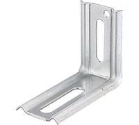 Alberts 866228 Équerre réglable | angle de 90°, emboutie, avec trou oblong | galvanisée Sendzimir | 70 x 50 x 30 mm | kit de 50