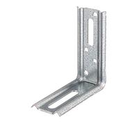 Alberts 866242 Équerre réglable | angle de 90°, emboutie, avec trou oblong | galvanisée Sendzimir | 70 x 80 x 30 mm | kit de 50