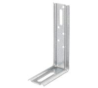 Alberts 866266 Équerre réglable | angle de 90°, emboutie, avec trou oblong | galvanisée Sendzimir | 70 x 120 x 30 mm | kit de 25