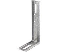 Alberts 866280 Équerre réglable | angle de 90°, emboutie, avec trou oblong | galvanisée Sendzimir | 70 x 140 x 30 mm | kit de 25