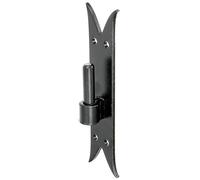 Alberts 867553 Gond sur platine | crochet DI, bout queue de carpe | laque noire pour immersion | cote axe Ø14 mm | platine 205 x 45 mm | kit de 10