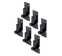 Alberts 868758 Gond sur platine | dans les modèles avec crochet DI ou DII | galvanisé, plastifié, en noir | cote axe Ø16 mm | platine 116 x 40 mm | kit de 6