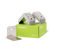 Alberts 869083 Équerre d'assemblage | acier inoxydable | 70 x 70 x 55 mm | kit de 20